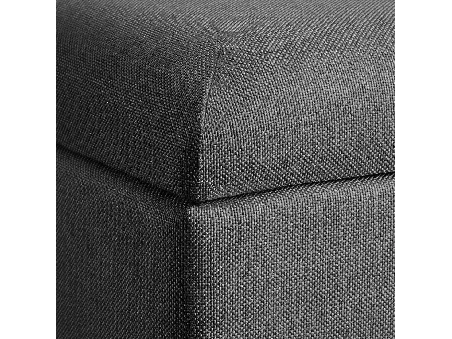 Taburete de banco con asiento tipo puf y caja de almacenamiento 51 cm gris 08_0000293