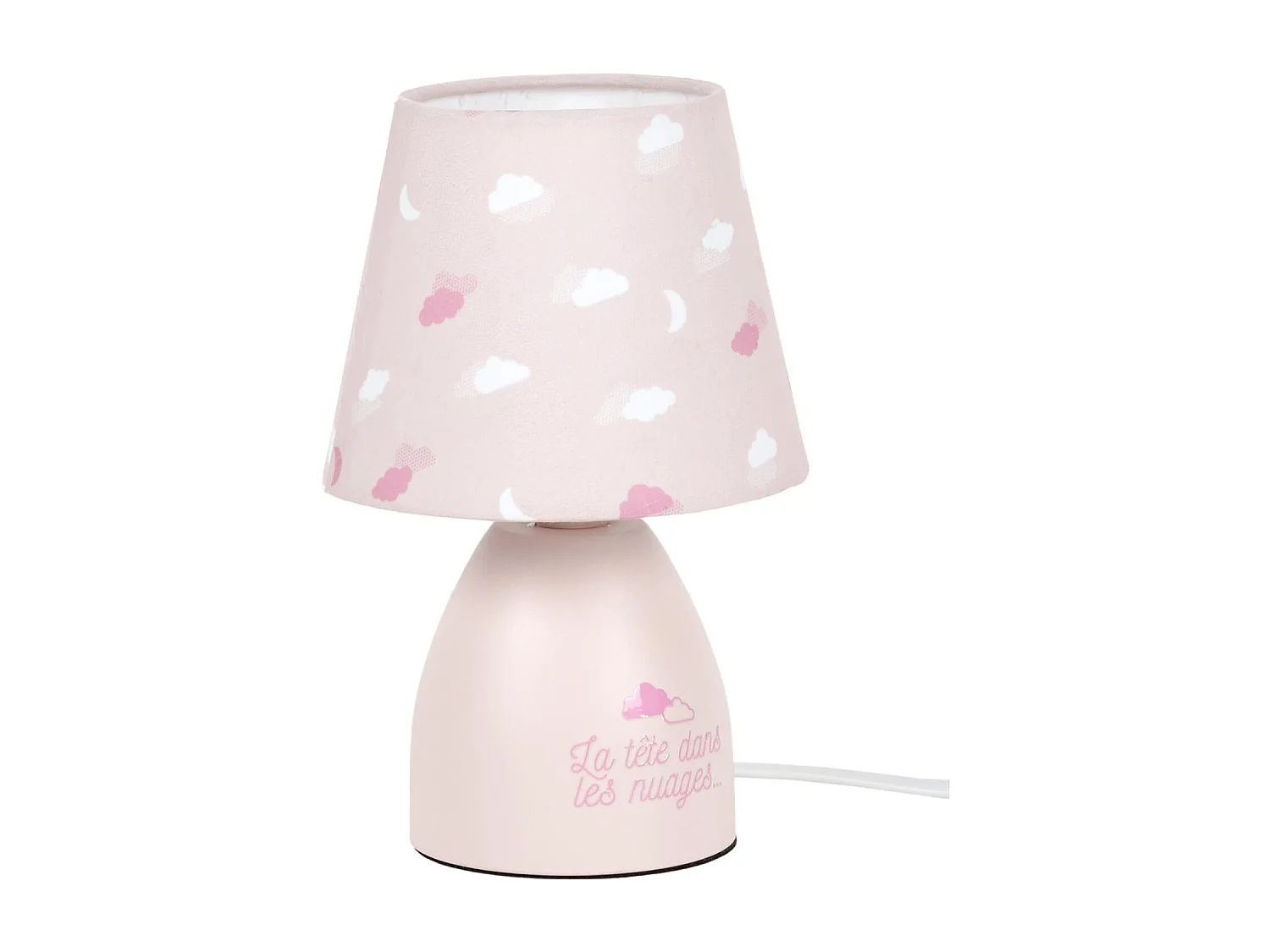 Lampe De Chevet Enfant Rose Et Gris Rose, Gris