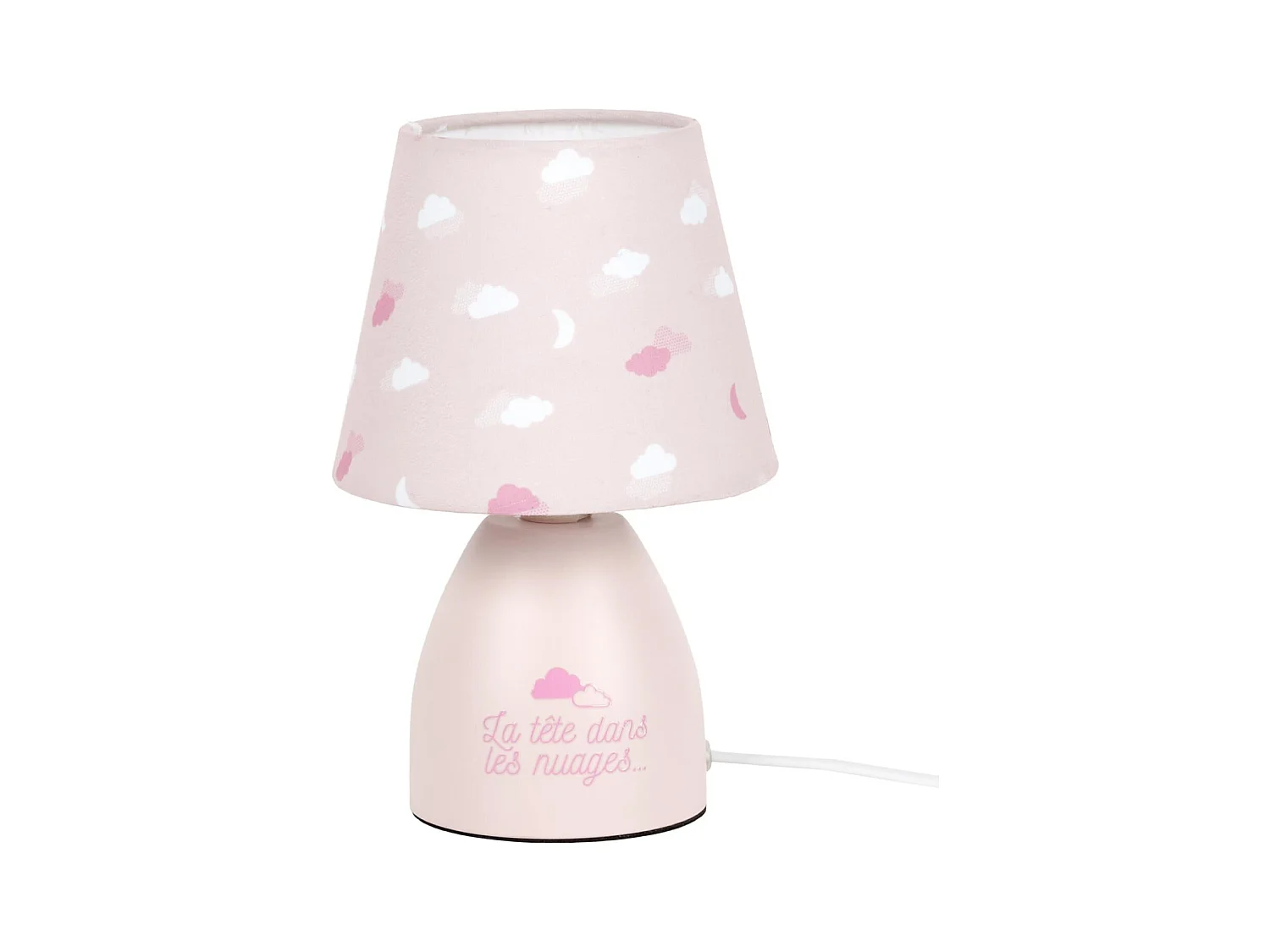 Lampe De Chevet Enfant Rose Et Gris Rose, Gris