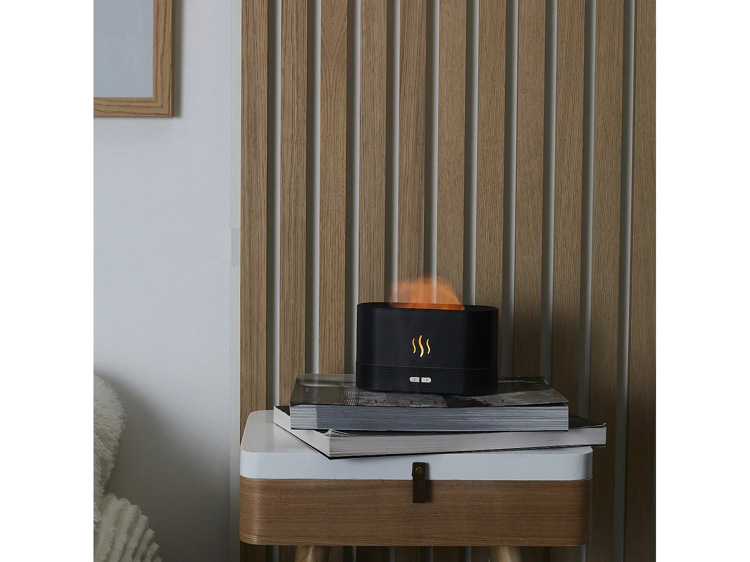 Diffuseur Led Effet Flamme Noir