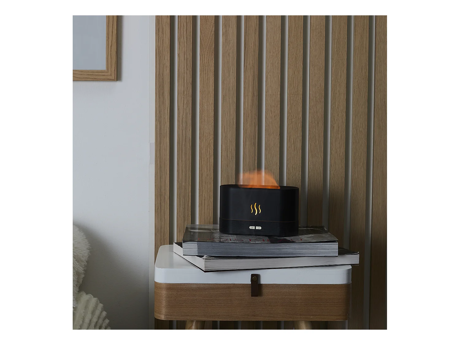 Diffuseur Led Effet Flamme Noir
