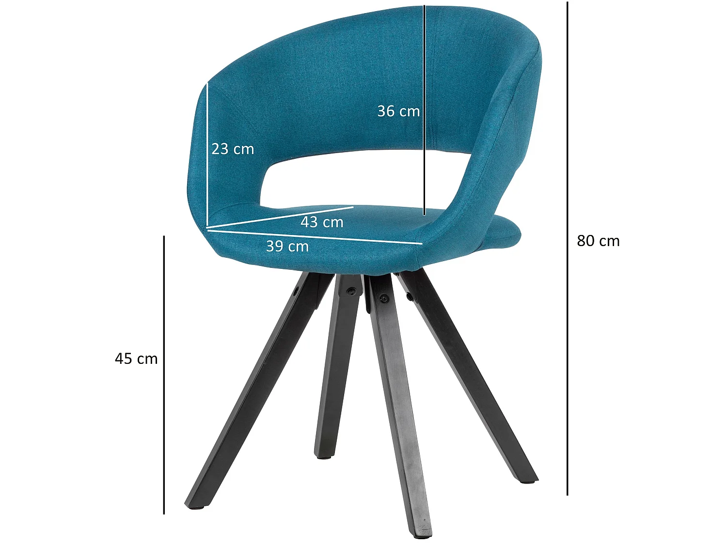 Chaise de Salle à Manger Scandinave Chaise de Cuisine Design Tissu 110kg