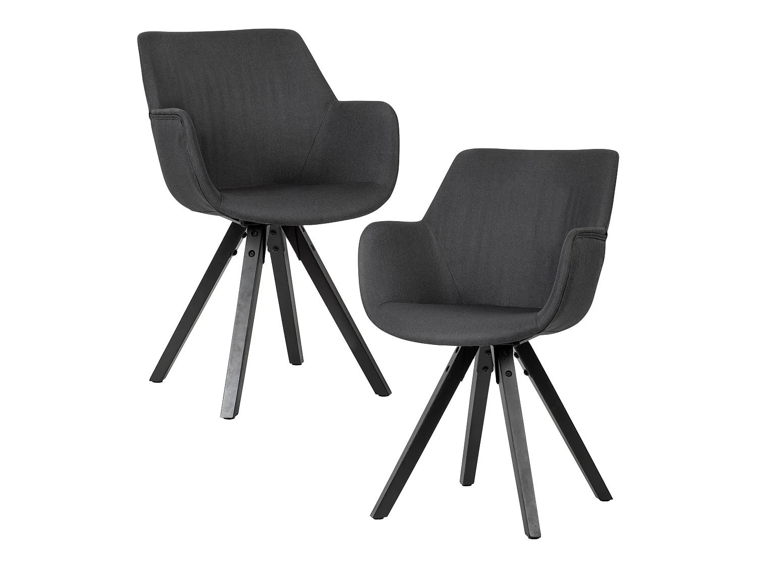 Chaise de Salle à Manger Lot de 2 Scandinave Chaise de Cuisine Tissu