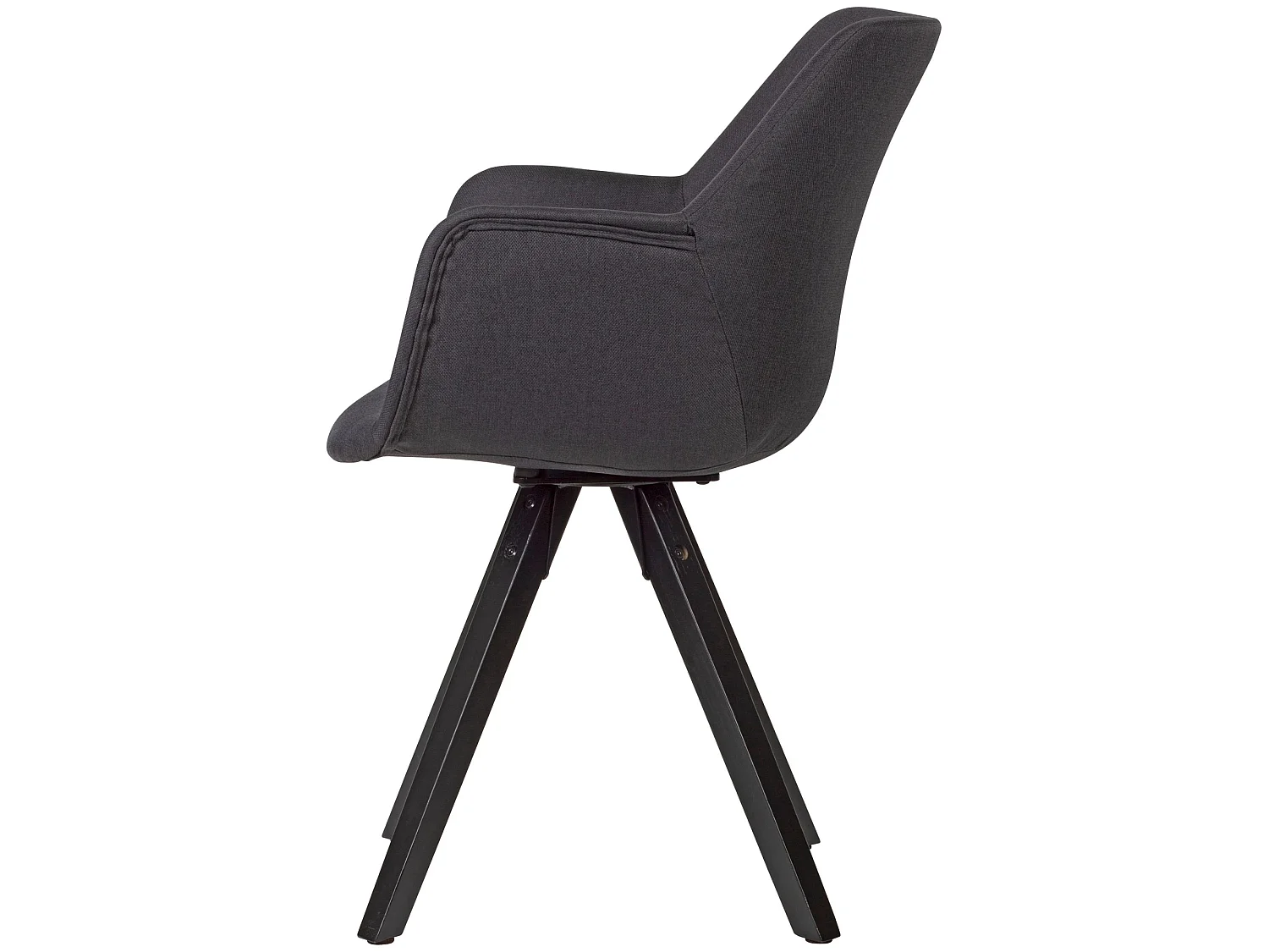 Sedia da Cucina Set di 2 Tessuto e Legno Sedie per Sala da Pranzo 100 kg