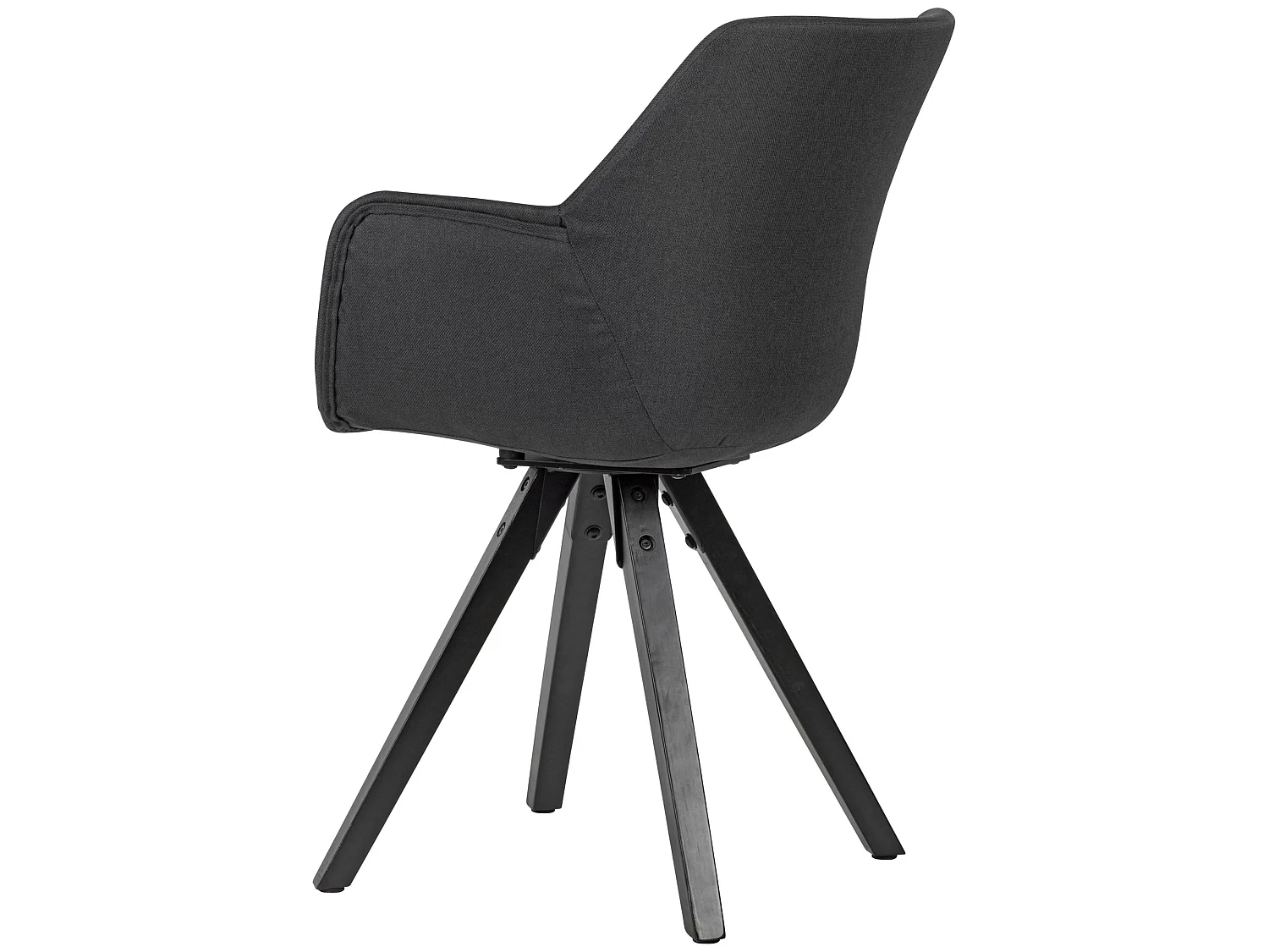 Sedia da Cucina Set di 2 Tessuto e Legno Sedie per Sala da Pranzo 100 kg