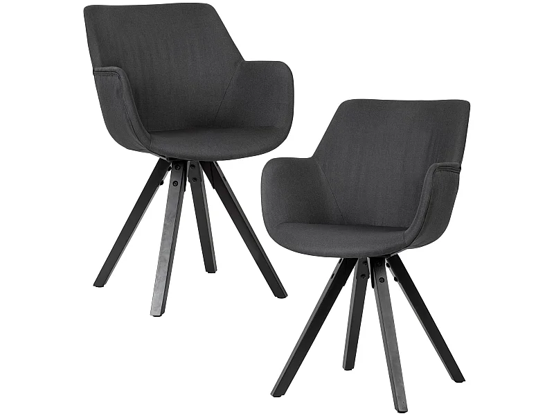 Chaise de Salle à Manger Lot de 2 Scandinave Chaise de Cuisine Tissu