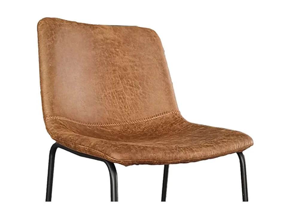 Cadeira de balcão MANCO PU Cognac, dimensões: A93 x L48 x P56 cm, ideal para a sua cozinha/balcão.