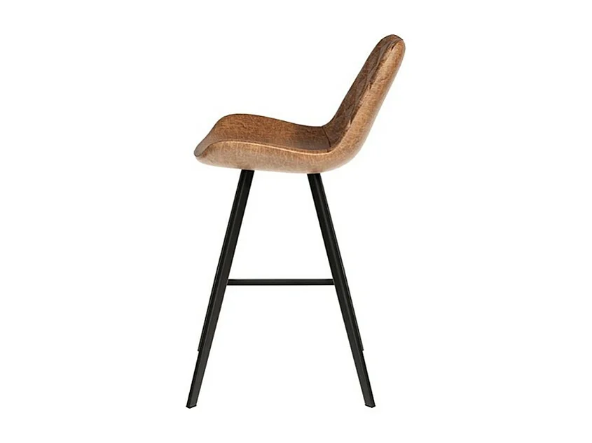 Sedia da bancone 'Alicanta' in PU Cognac