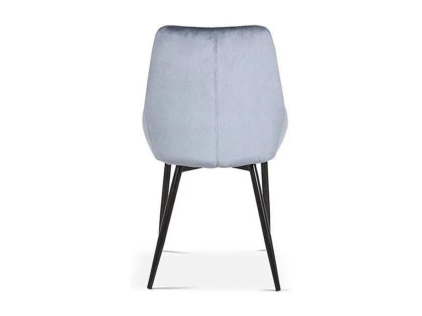 Chaise MICRA Velours Bleu, dimensions: H86 x L49 x P61 cm, idéal pour un salon de prestige