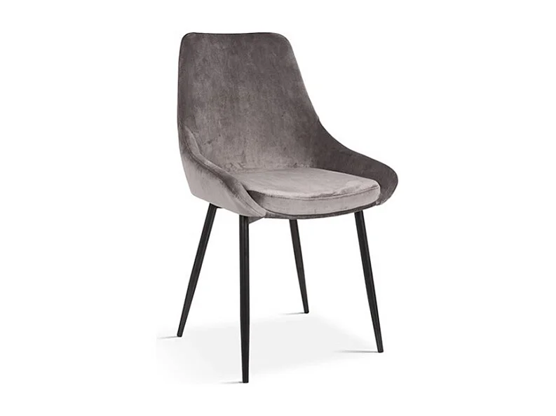 Cadeira MICRA Veludo Cinza, dimensões: H86 x L49 x P61 cm, ideal para uma sala de estar prestigiosa