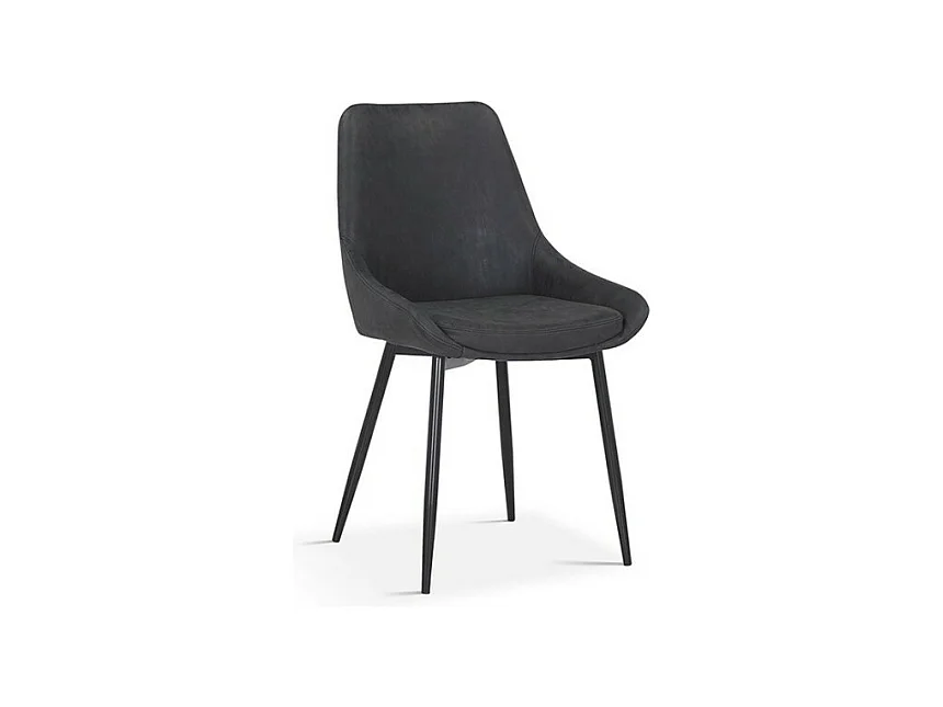 MICRA PU Stoel Donkergrijs, afmetingen: H86 x B49 x D61 cm, ideaal voor een prestigieuze woonkamer