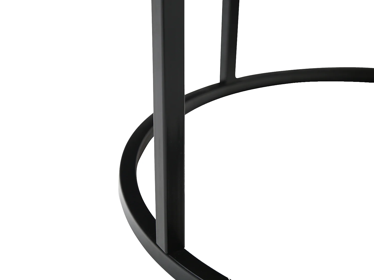 Couchtisch 2er-Set - MDF, Sicherheitsglas & schwarzes Metall - Transparent & Holzfarben - REMINA von Pascal MORABITO