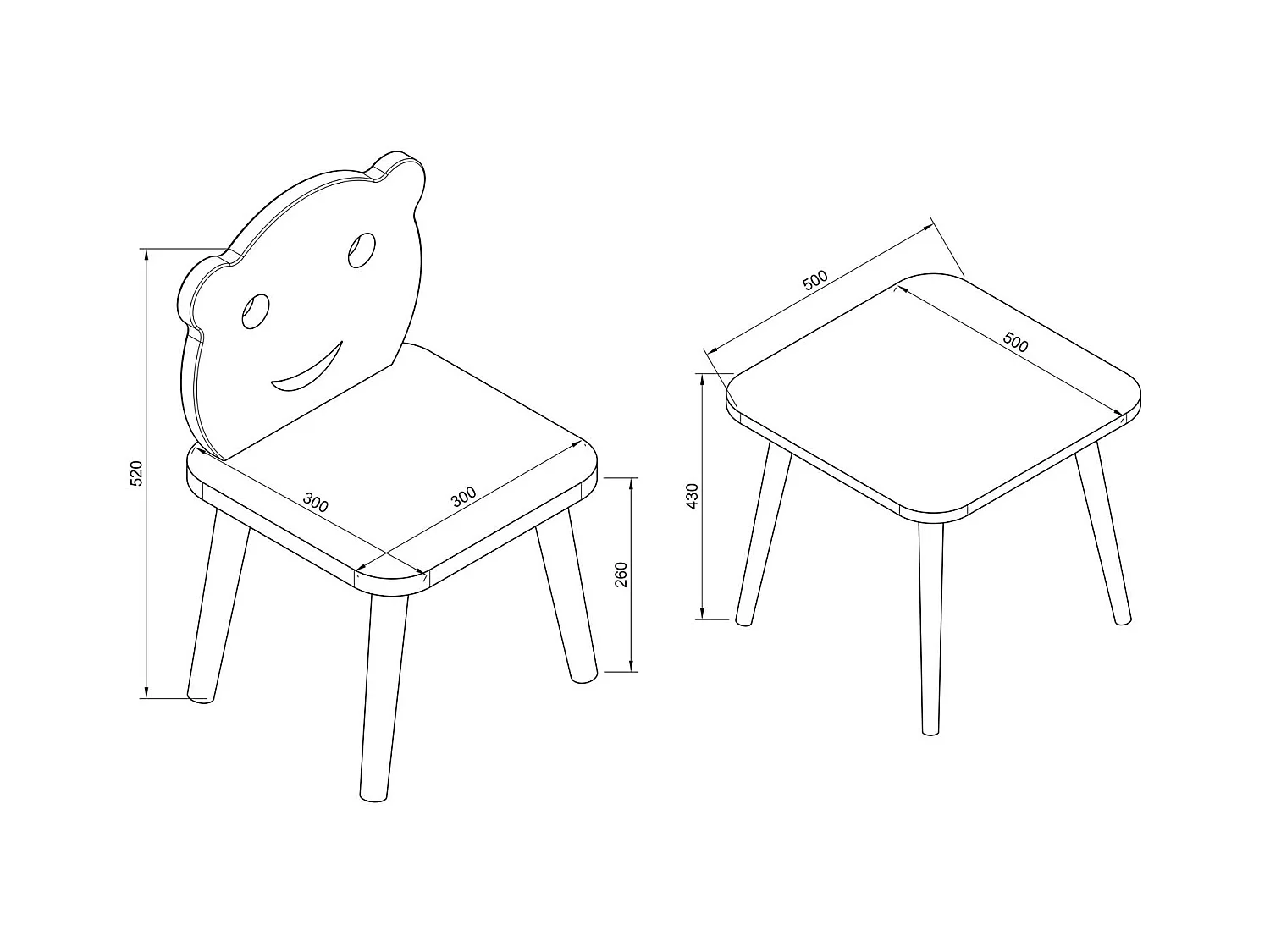 Mesa auxiliar y mesa de centro LiLuLa Blanco AL. 52 x AN. 110 x P. 50 cm