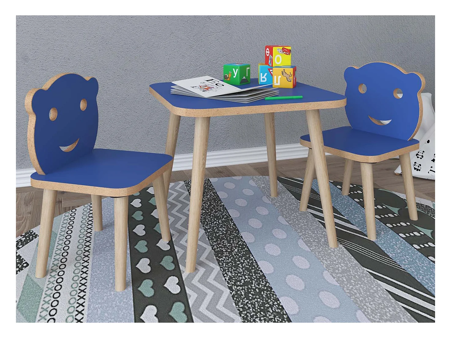 Mesa auxiliar y mesa de centro LiLuLa Blanco AL. 52 x AN. 110 x P. 50 cm