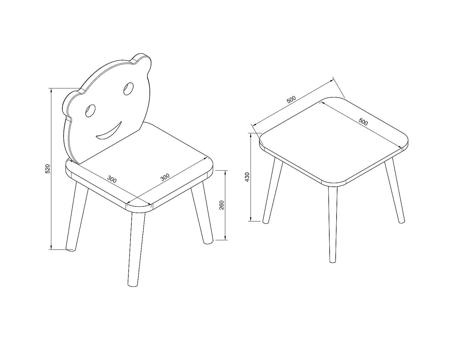 Mesa auxiliar y mesa de centro LiLuLa Blanco AL. 52 x AN. 110 x P. 50 cm