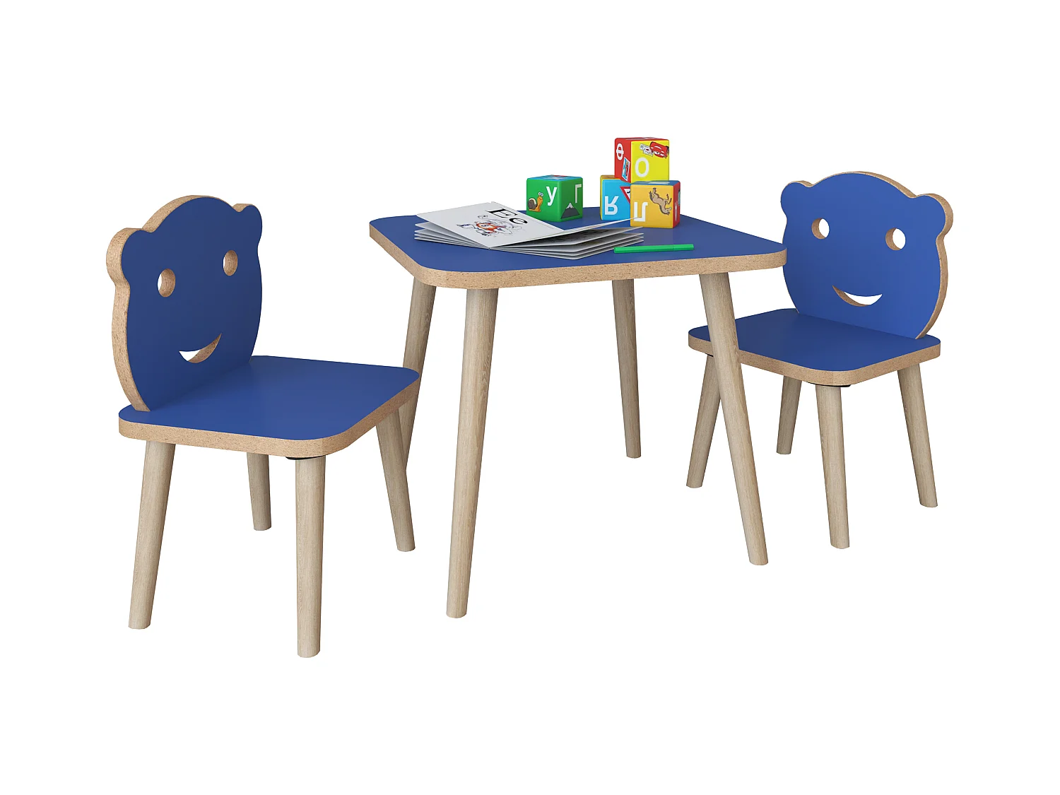 3tlg. Sitzgruppe Kinder Kindermöbel Tisch Stuhl
