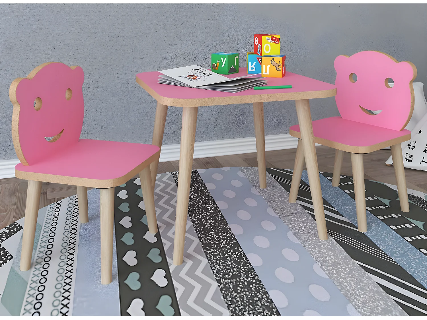 Gruppo di seduta bambini tavolo sedia