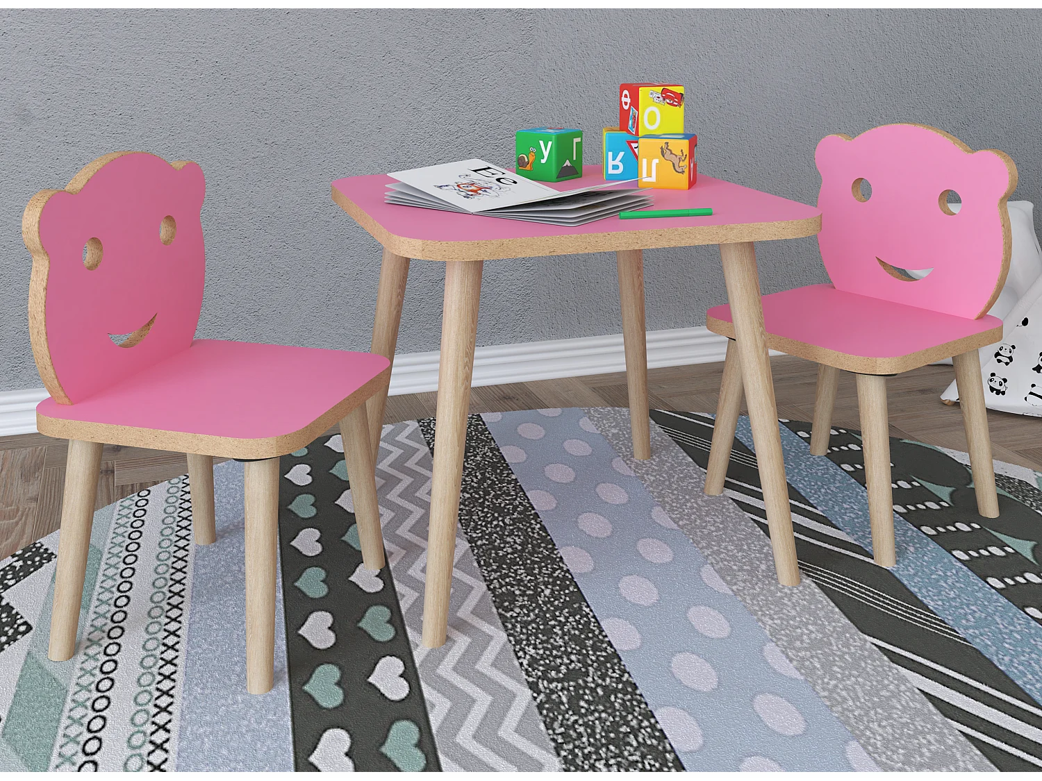 Gruppo di seduta bambini tavolo sedia