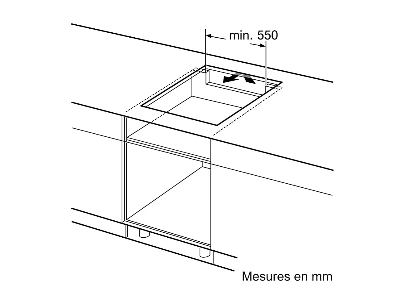 Table de cuisson a induction - BOSCH - 4 foyers - 52,2 x 80,2 x 5,1 cm - PXY83KHC1E - Noir