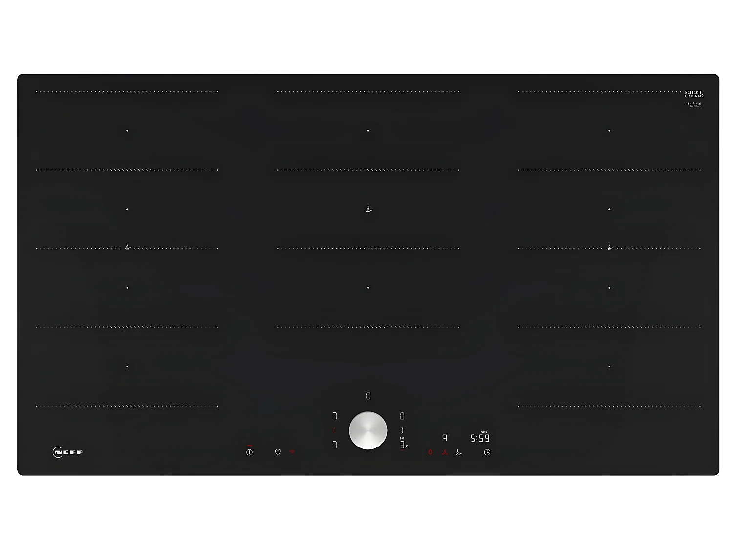 Neff Table de cuisson induction 90cm 5 feux 1100w noir - T69PTX4L0