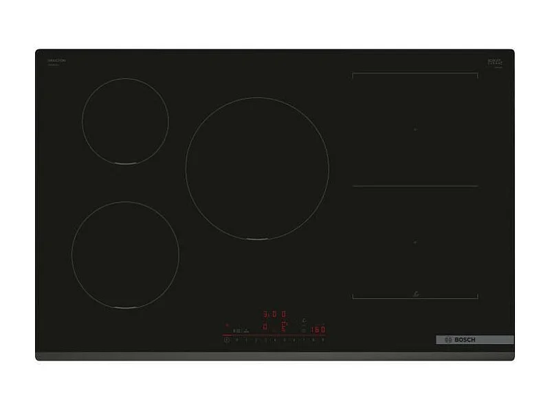 Table induction grande largeur BOSCH - 5 foyers - L80 x P52 cm - PVW831HC1E