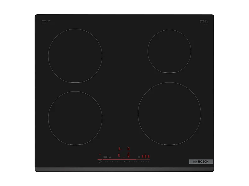 Bosch Table de cuisson induction 60cm 4 feux 7400w noir - PIE631HB1E
