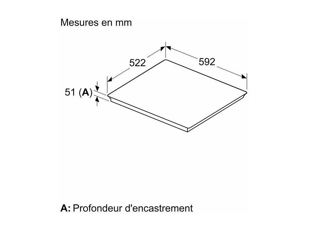 Bosch Table de cuisson induction 60cm 4 feux 7400w noir - PIE631HB1E