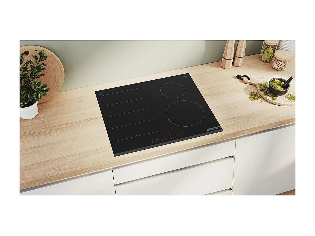 Bosch Serie 6 PIX631HC1E piano cottura Da incasso 60 cm Piano cottura a induzione 4 Fornelli Nero