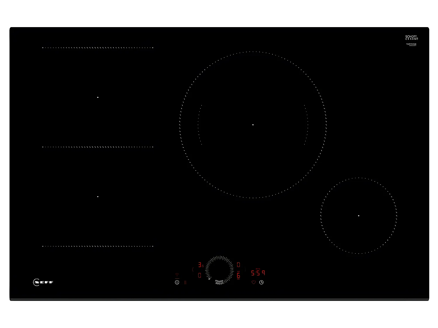 Neff Table de cuisson induction 80cm 4 feux 7400w noir - T58FHS1L0