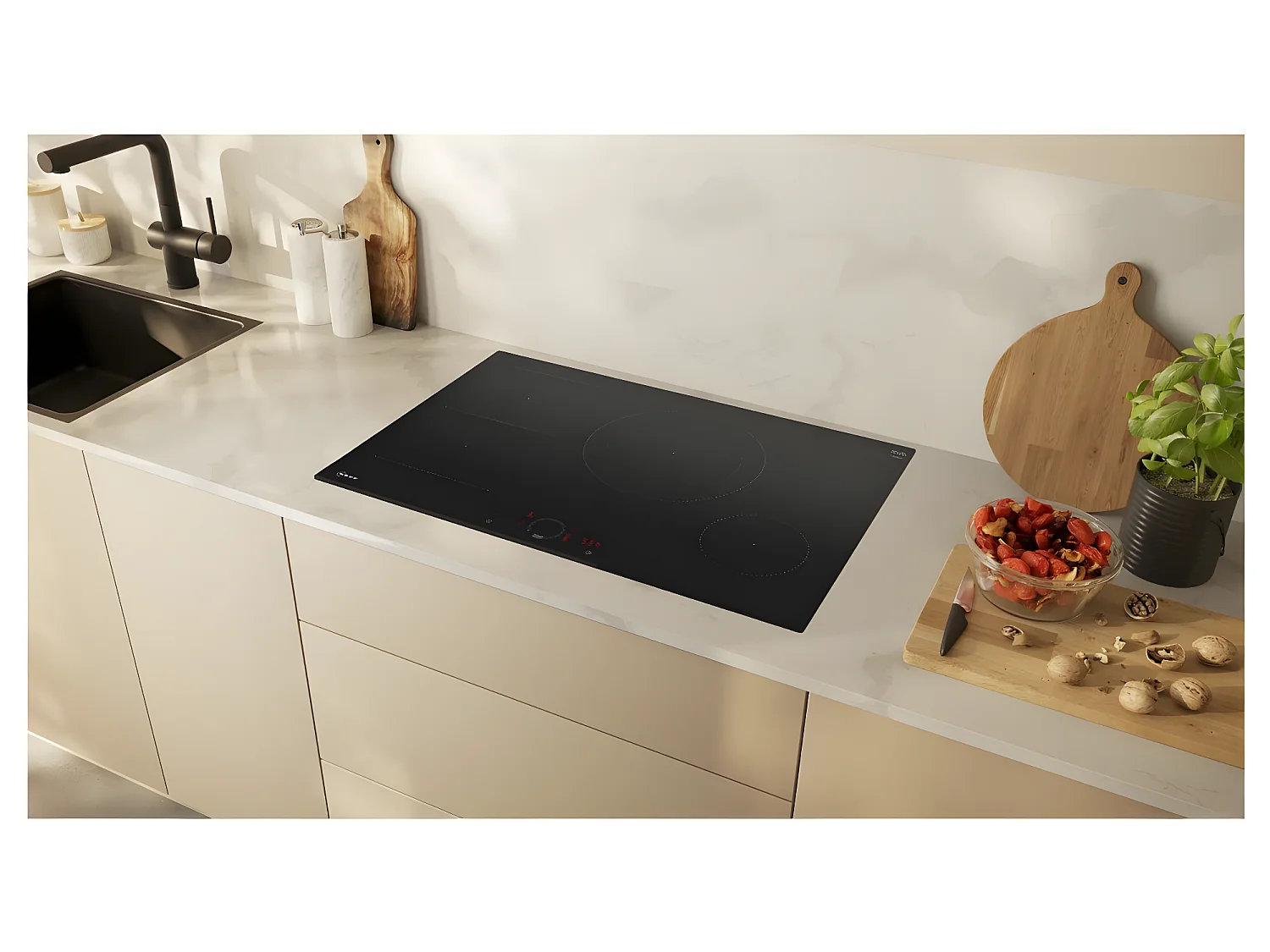 Neff Table de cuisson induction 80cm 4 feux 7400w noir - T58FHS1L0