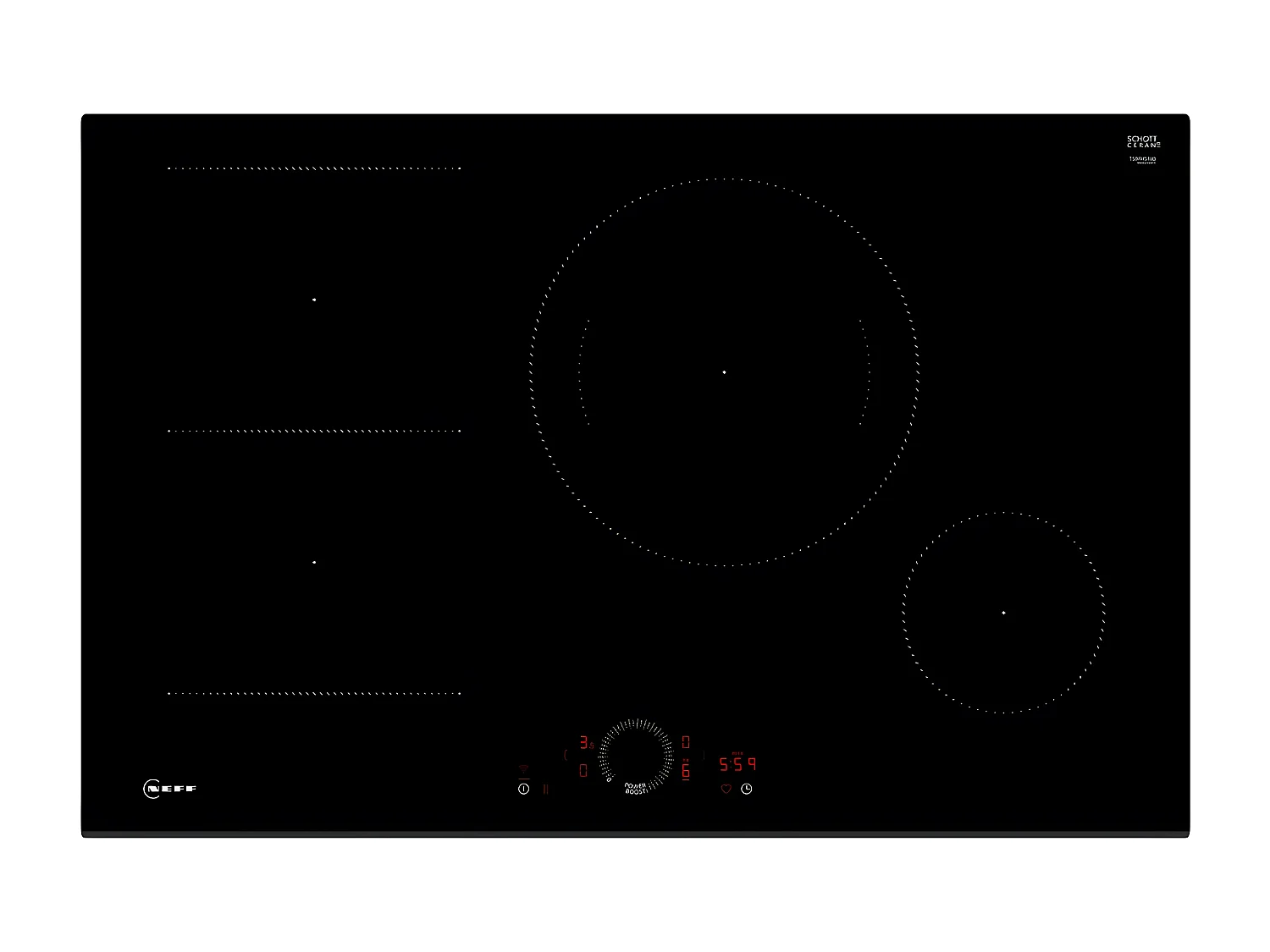Neff Table de cuisson induction 80cm 4 feux 7400w noir - T58FHS1L0
