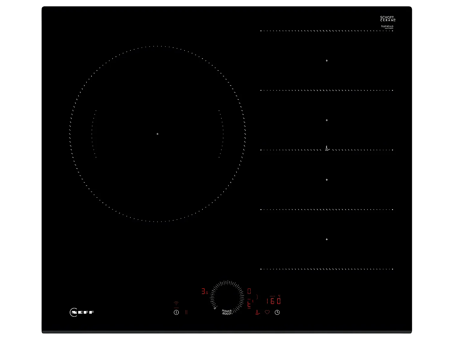 Neff Table de cuisson induction 60cm 3 feux 7400w noir - T66FHC4L0