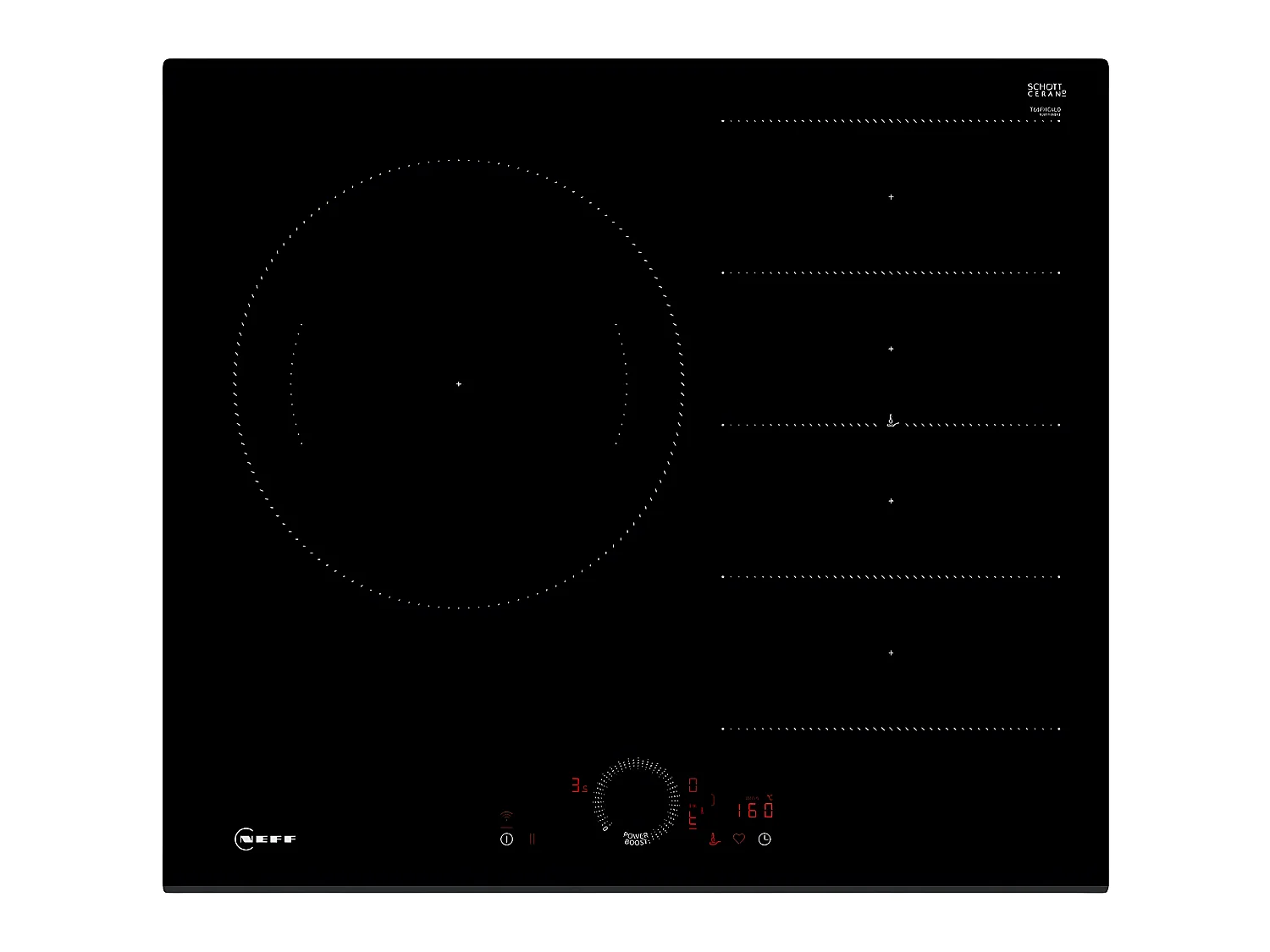 Neff Table de cuisson induction 60cm 3 feux 7400w noir - T66FHC4L0