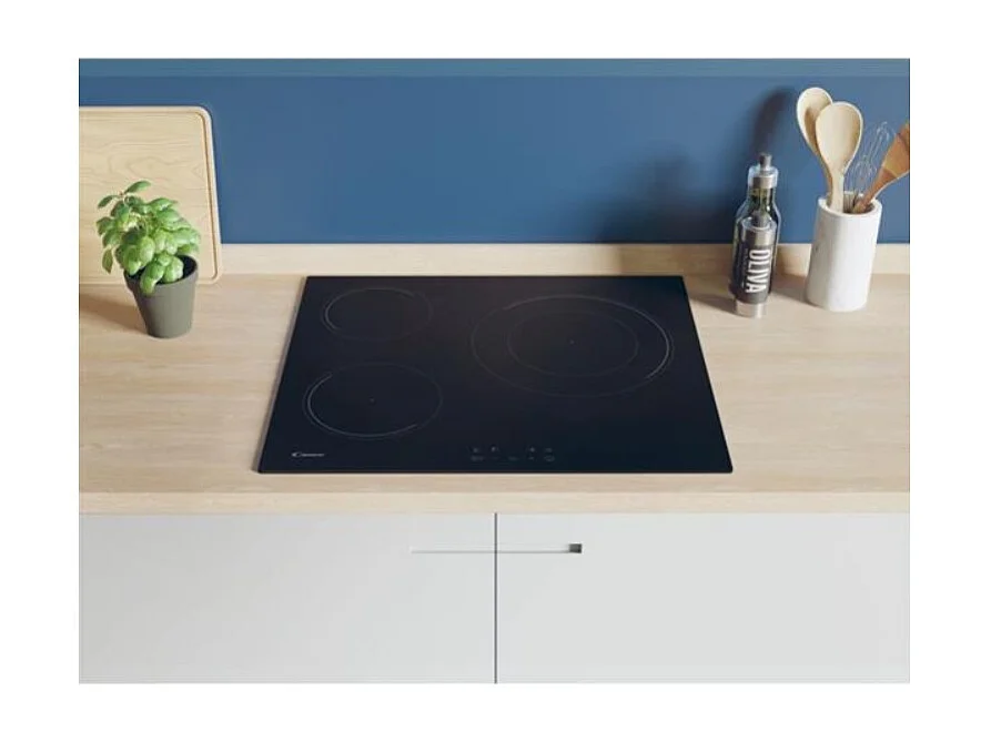 Plaque de cuisson induction CANDY 3 foyers - L 60 cm - CI633CBB/1 - Noir
