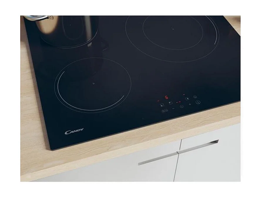 Plaque de cuisson induction CANDY 3 foyers - L 60 cm - CI633CBB/1 - Noir