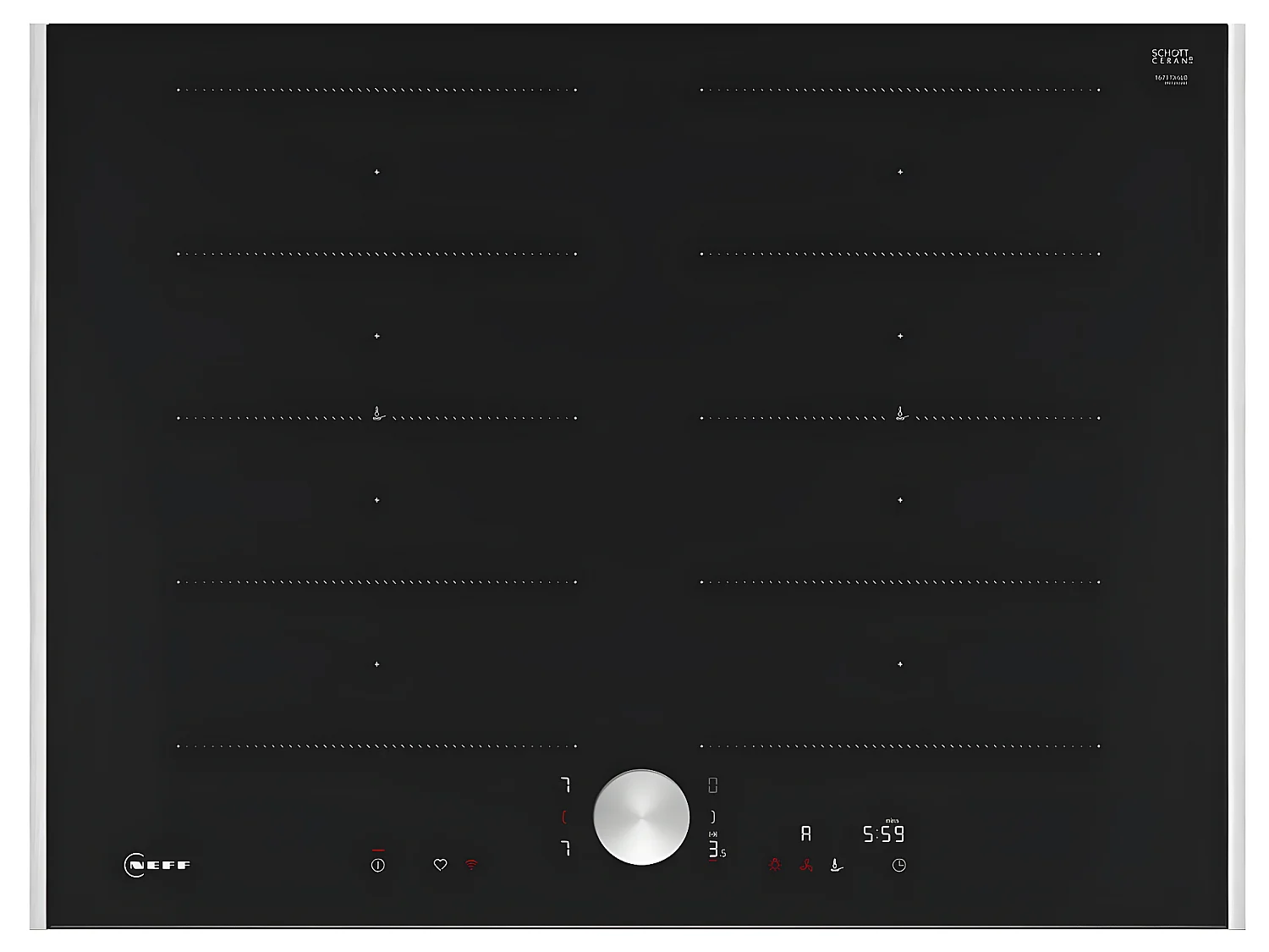 Neff Table de cuisson induction 71cm 4 feux 7400w noir - T67TTX4L0