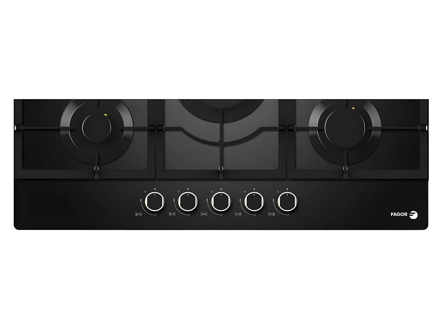 Fagor Table de cuisson gaz 75cm 5 feux noir - FAG6650N
