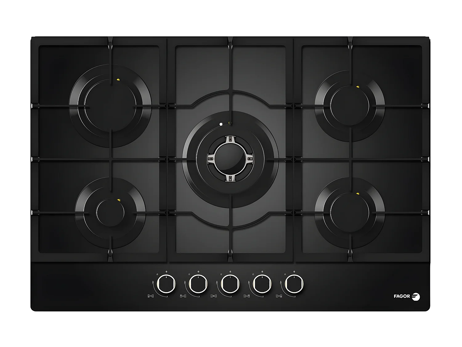 Fagor Table de cuisson gaz 75cm 5 feux noir - FAG6650N