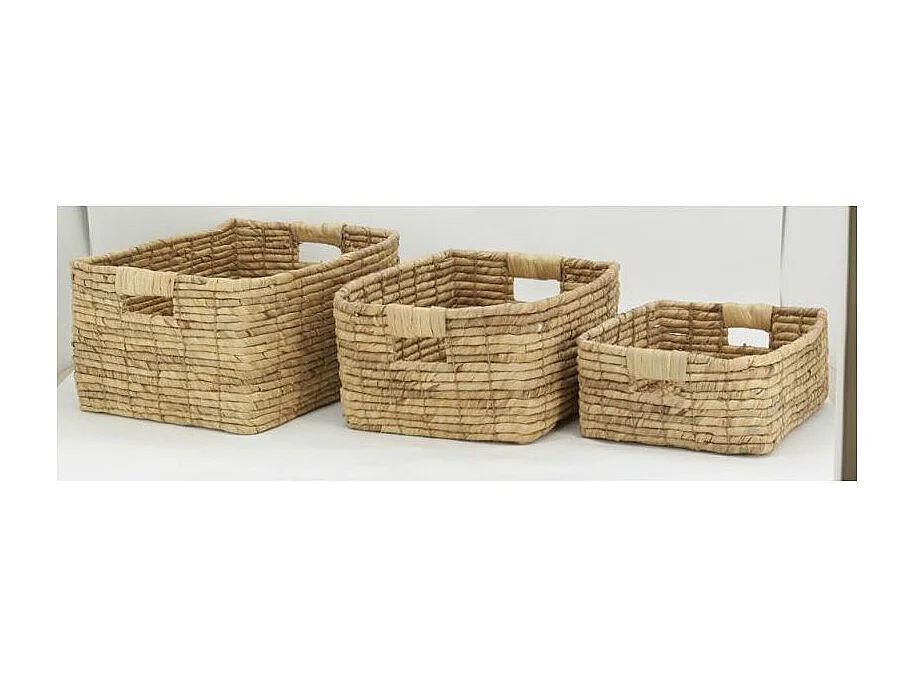 Corbeilles de rangement en jacinthe roulée