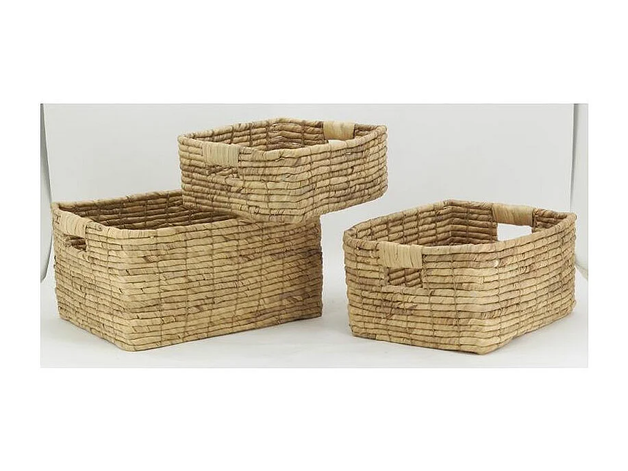 Corbeilles de rangement en jacinthe roulée