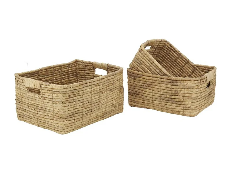 Corbeilles de rangement en jacinthe roulée