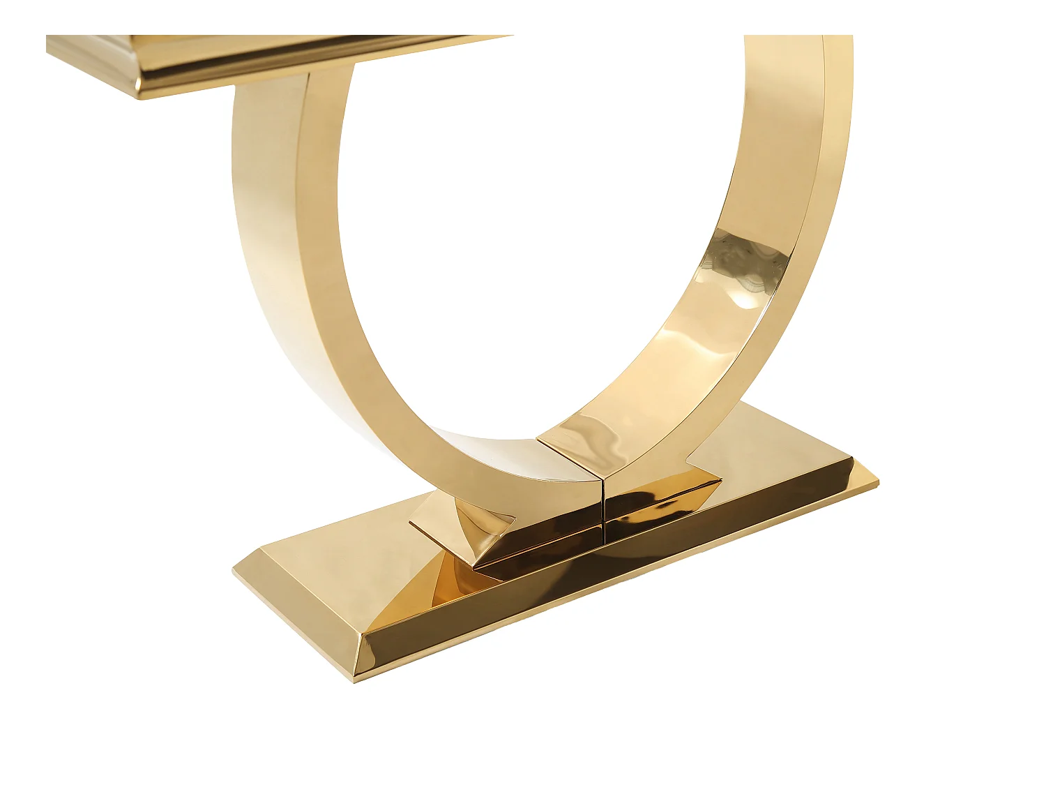 Console en verre trempé et acier inoxydable - Doré et Noir - ROWAN de Pascal Morabito