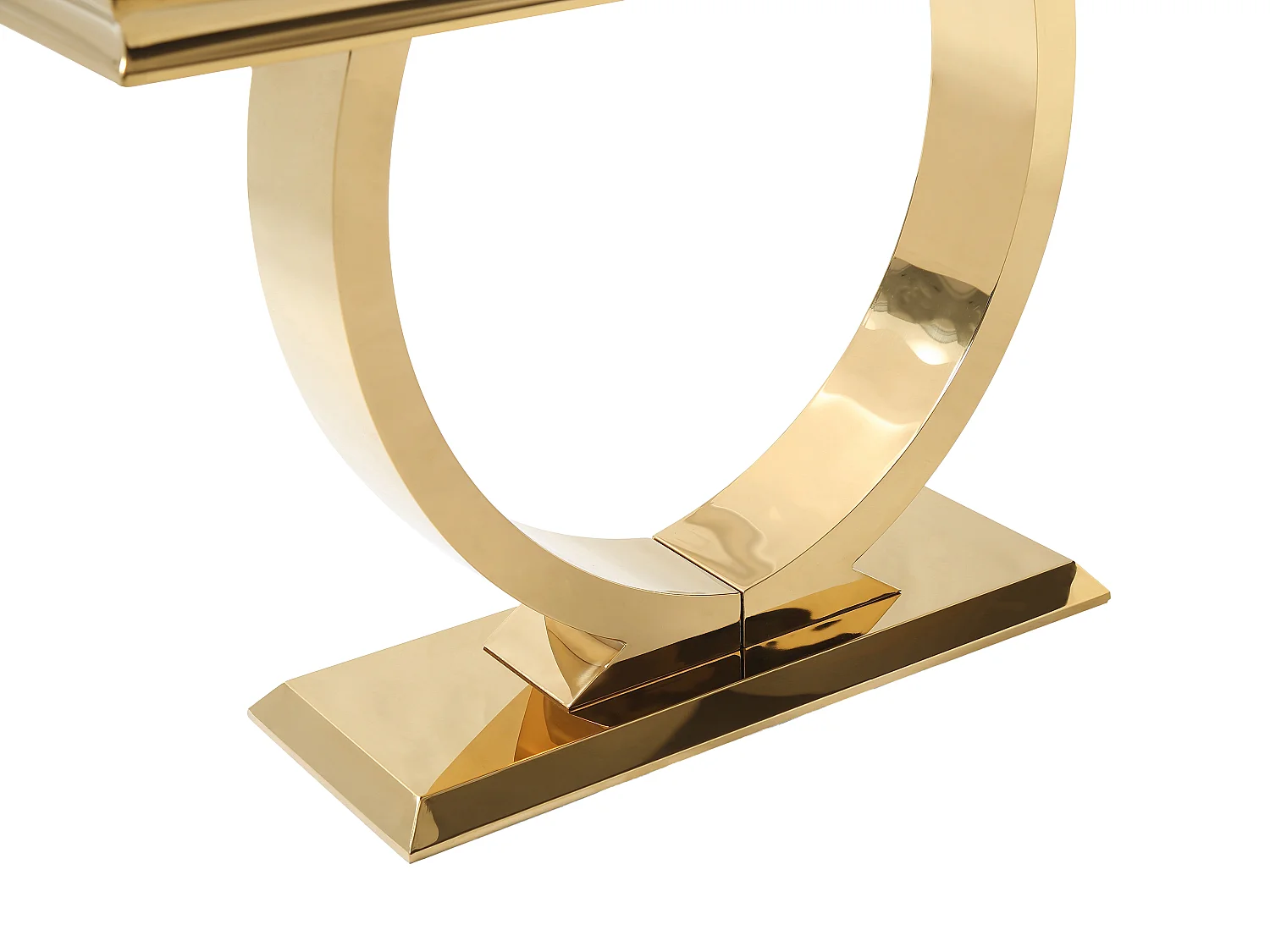 Console en verre trempé et acier inoxydable - Doré et Noir - ROWAN de Pascal Morabito