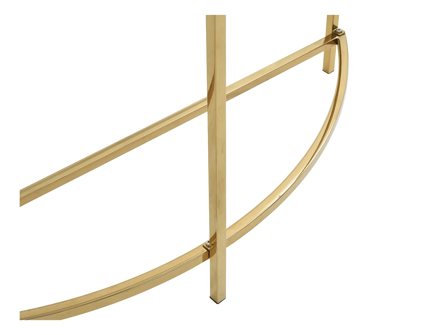 Consoletafel van keramiek en roestvrij staal - Wit marmereffect en goudkleurig - CYLIAN van Pascal Morabito