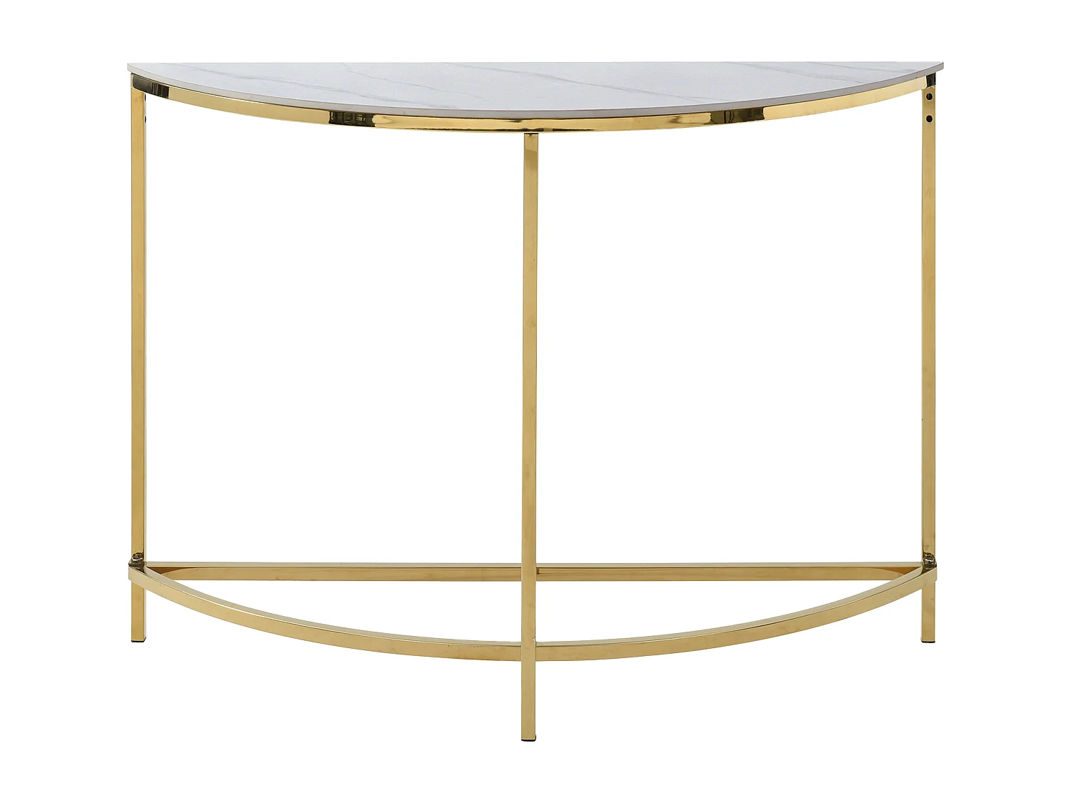 Console en céramique et acier inoxydable - Effet marbre blanc et Doré - CYLIAN de Pascal Morabito