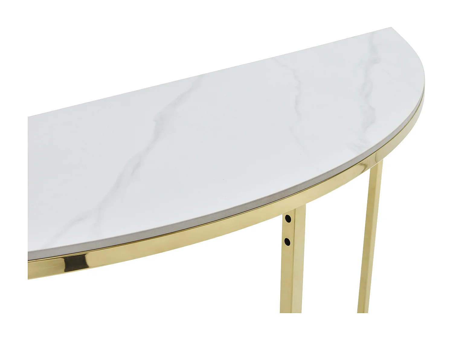 Console en céramique et acier inoxydable - Effet marbre blanc et Doré - CYLIAN de Pascal Morabito