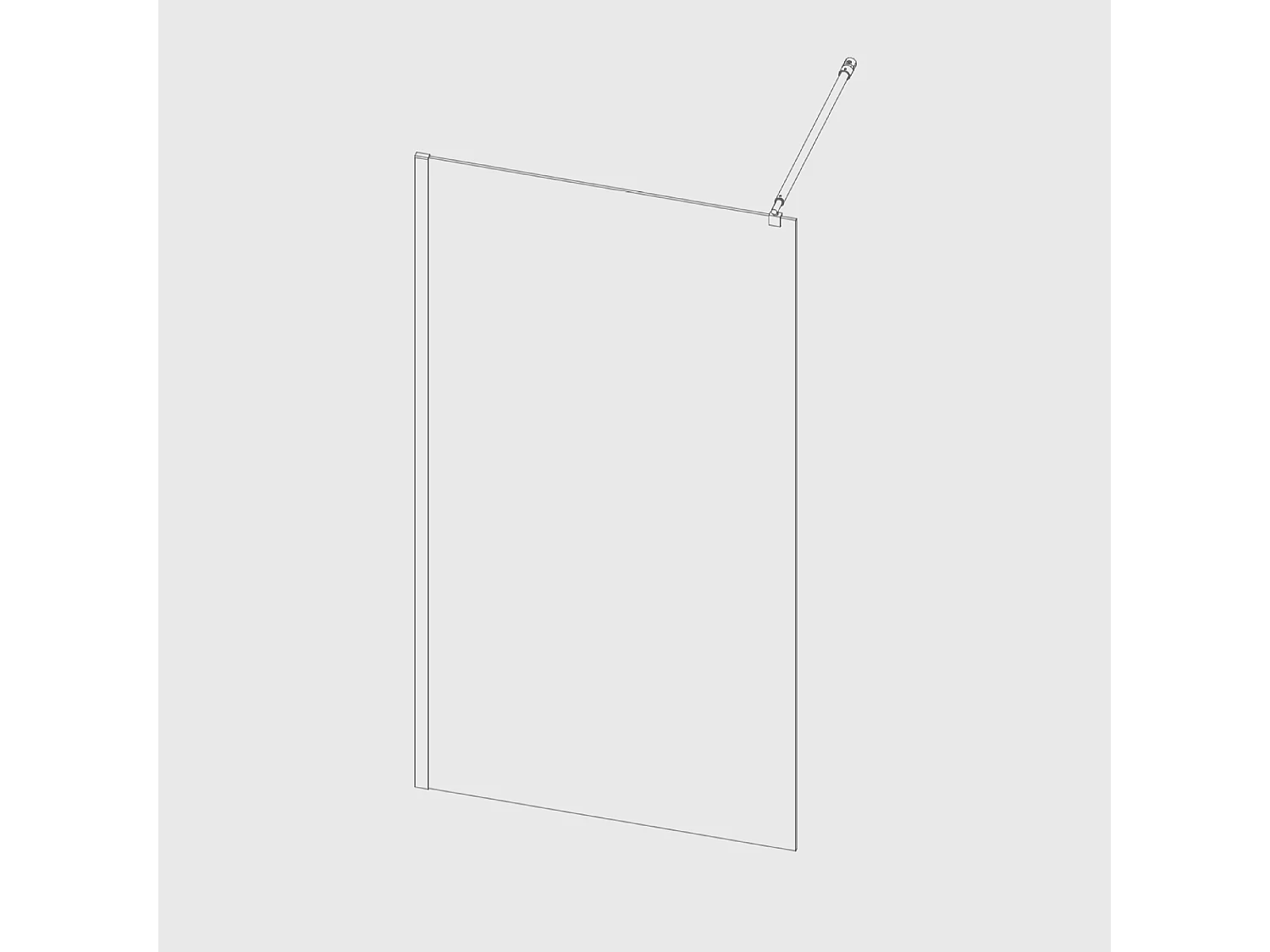 Panel fijo de ducha 80-81 cm FRESH LEVANTE Cristal transparente