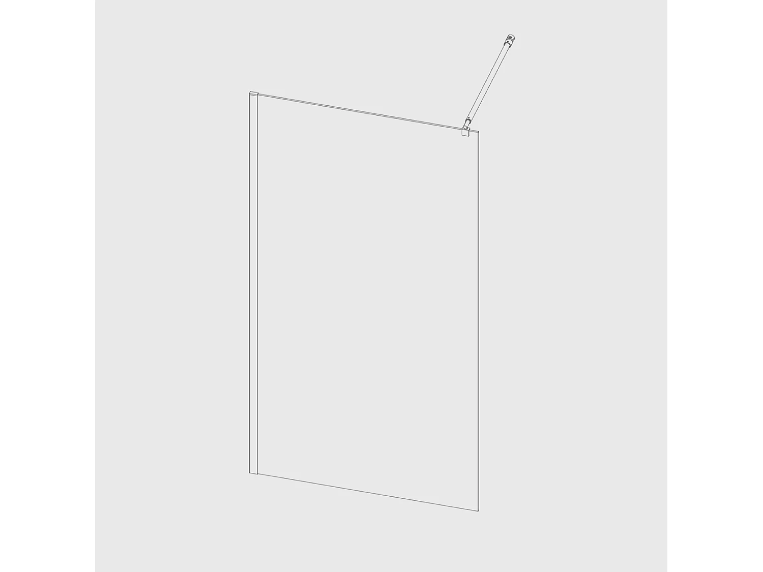 Panel fijo de ducha 100-101 cm FRESH LEVANTE Cristal transparente