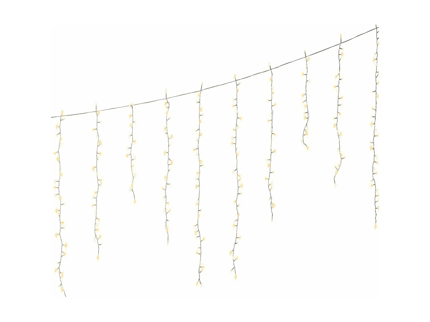 Cascade de Lumières 256 LED Rebecca Mobili Lunaria 60x375 Plastique Cuivre Blanc Chaud