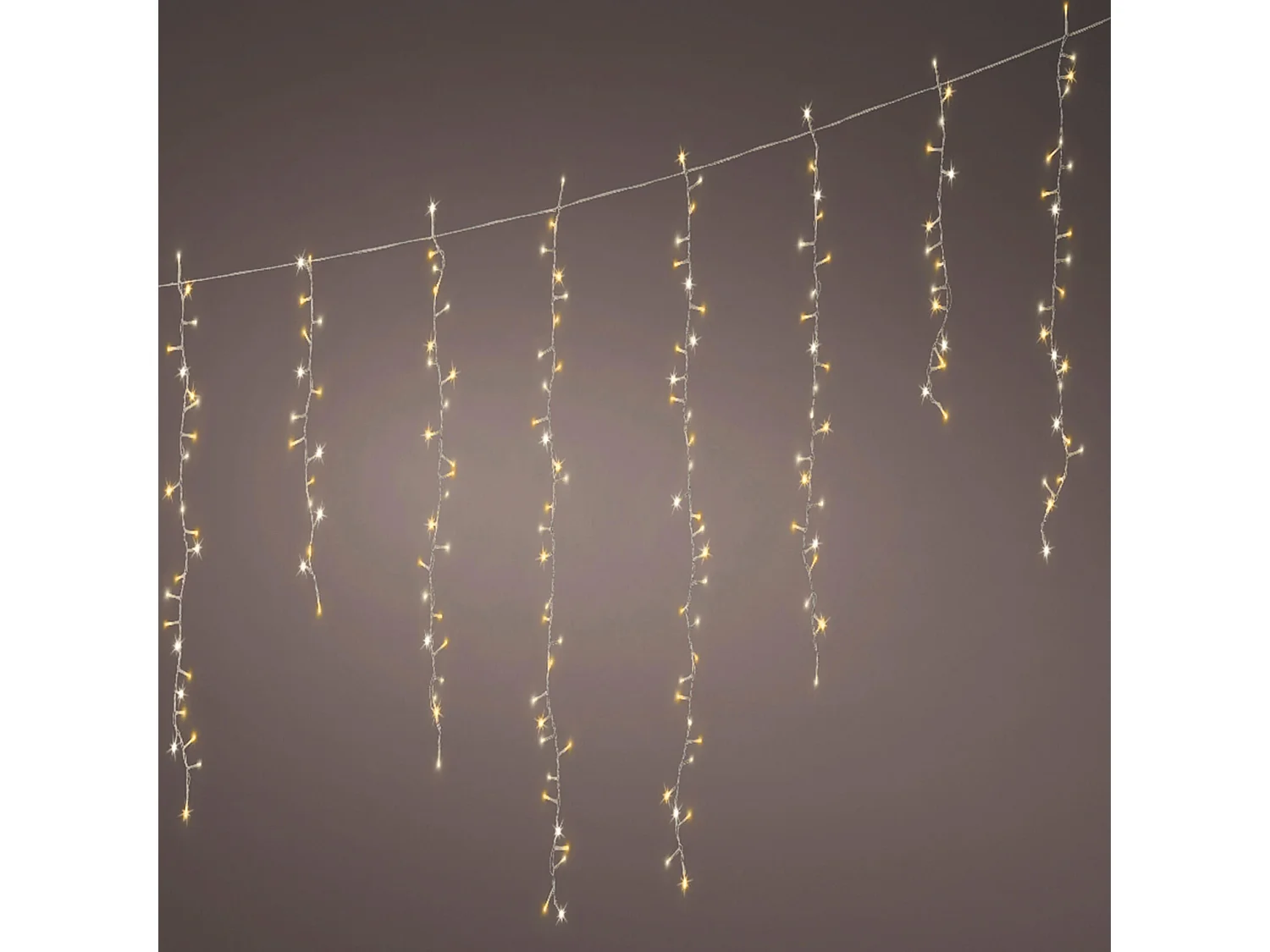 Cascade de Lumières 256 LED Rebecca Mobili Lunaria 60x375 Plastique Cuivre Blanc Chaud